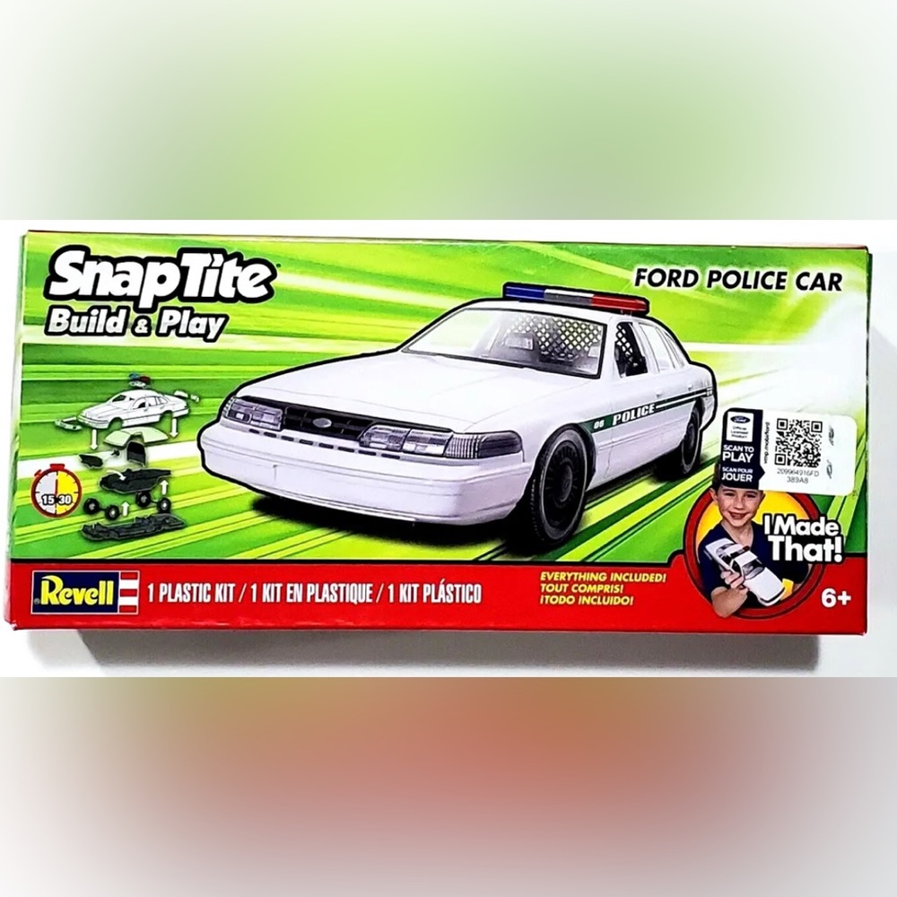 Snap Tite Build & Play Ford Police Car Revell Plastic Model Kit